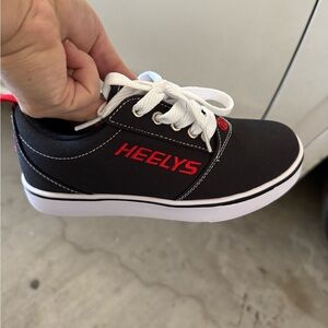 Kids Heelys Black and Red Skate Shoes